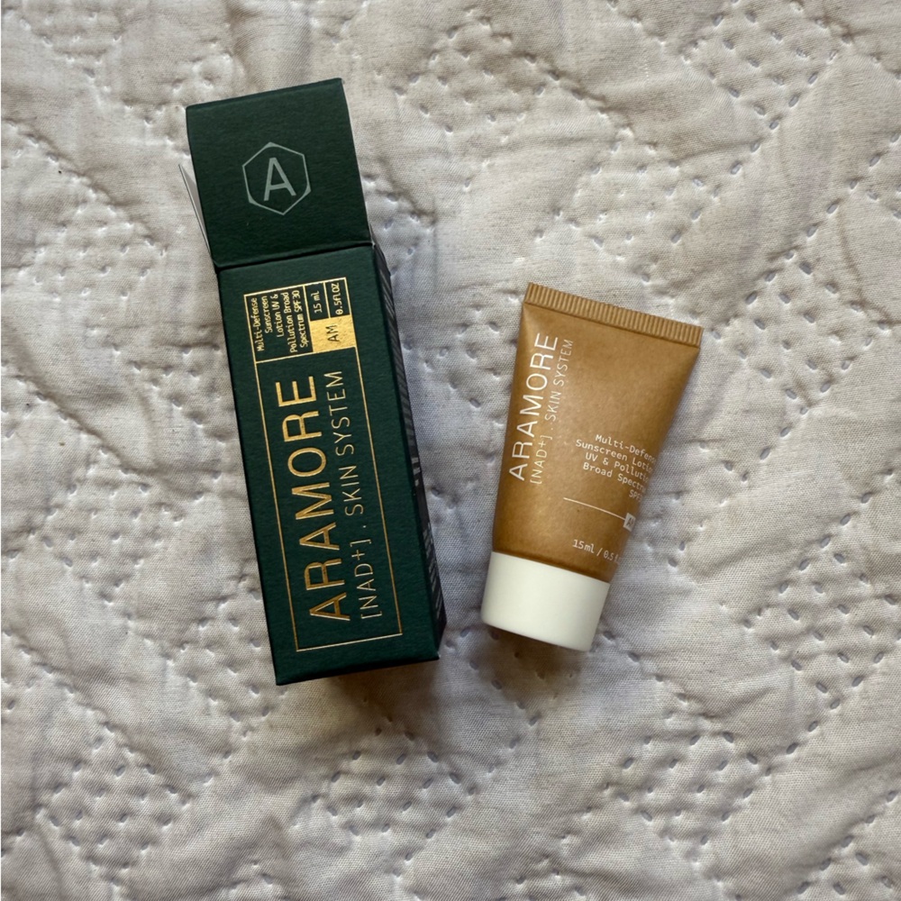 ARAMORE NAD+ Multi-Defense Sunscreen Lotion - AM Skin System 15 ml NEW in Box